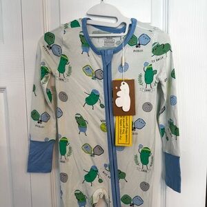 NWT Angel Dear Convertible 2-way Zipper Romper, 18-24 months, Blue Pickleball